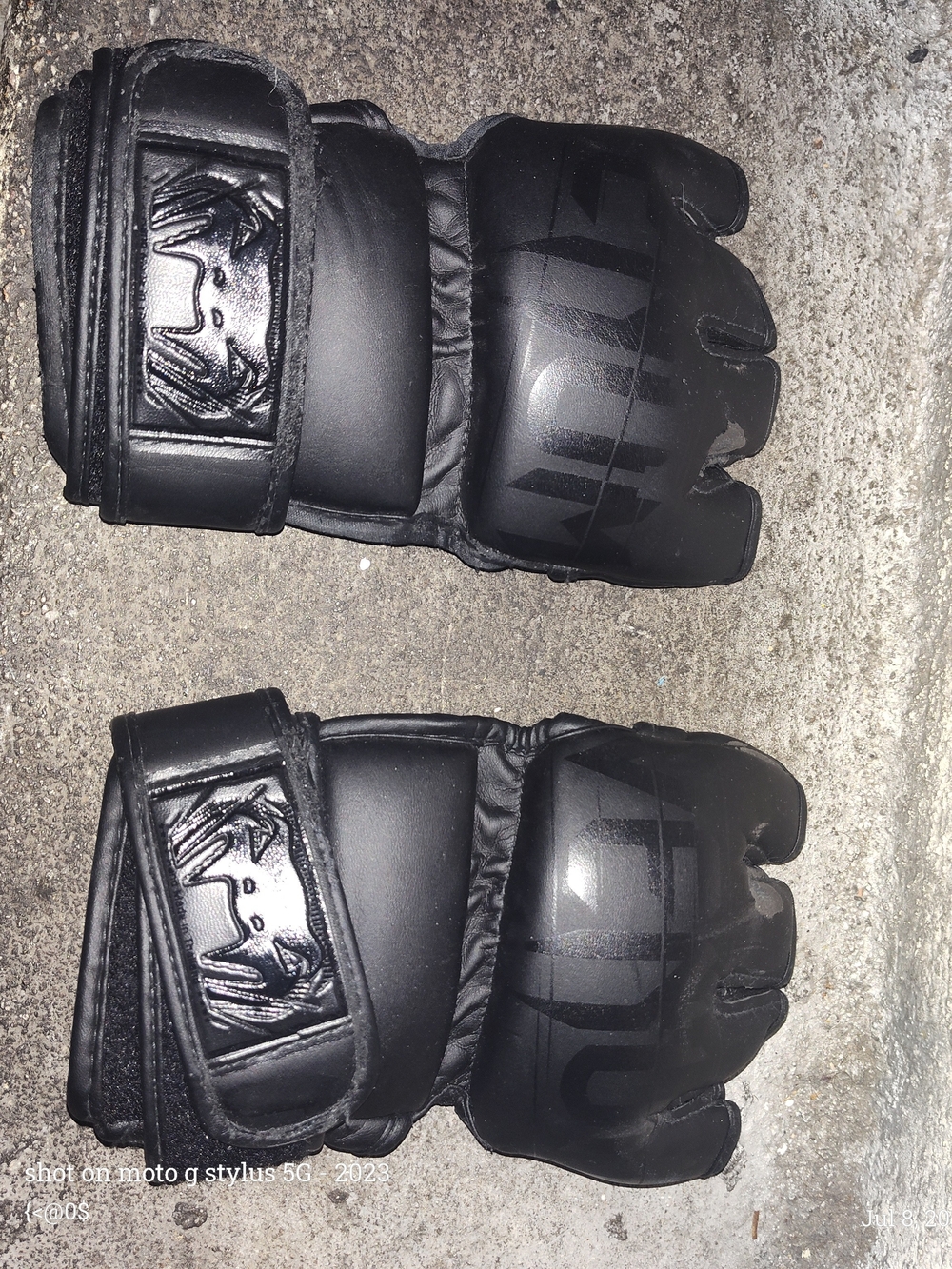 Men's Black MMA Sparring Gloves with Wrist Support